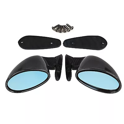 Pair Car Racing Rearview Side Wing Mirrors F1 Style Carbon Fiber Look Universal • $34.20