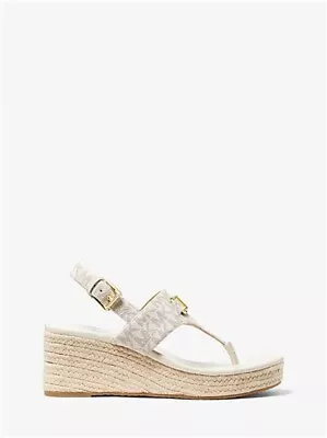 Michael Kors Camila Wedge Sandal MK Logo 9.5 NEW IN BOX • $109.99