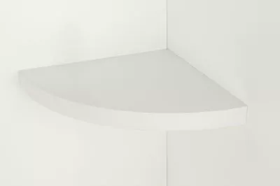 £11.95 • Buy Wood Wooden Gloss Finish Floating Corner Shelf Shelves Wall Mounted Kit White