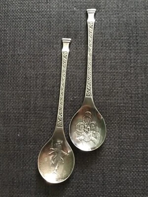 £40 • Buy John Pinches Silver Christmas Spoons X2 1975 And 1976