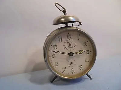 Antique Alarm Clock Mauthe With Repetition Back D=4 7/8in • $101.19