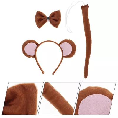  4 Sets Animal Costume Kids Suits Halloween Makeup Accessories Child Headband • £15.88