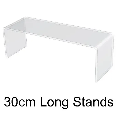 30cm Acrylic Display Stands Risers Plinths - 10cm Deep - 10 5 10 15 20cm Tall • £9.12