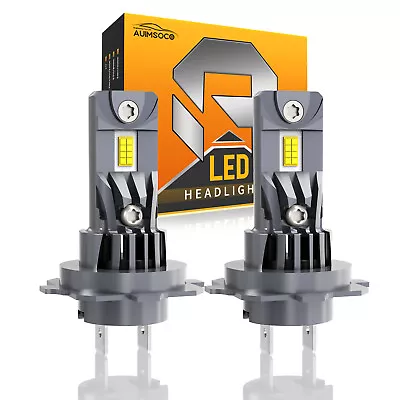 H7 LED Headlights Bulbs Kits High / Low Beam 6000K Super Bright White Lights 2x • $49.99