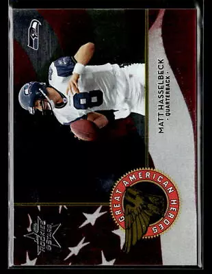 Matt Hasselbeck #'d /1250 - 2004 Leaf Rookies & Stars Great American Heroes Red • $2.29