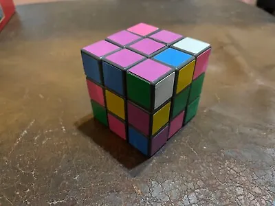 Vintage Rubix Cube 3x3 Knock Off Pink Purple • $11