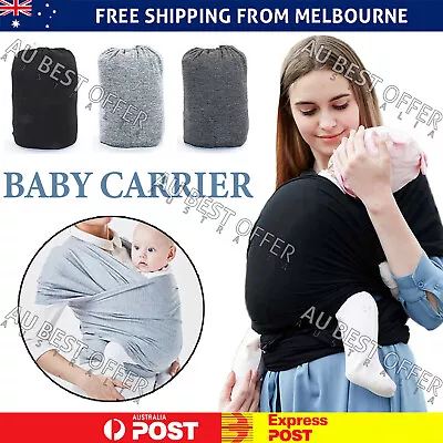 $19.15 • Buy Baby Sling Adjustable Wrap Carrier Infant Breastfeeding Pouch Newborn AU