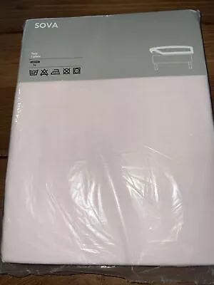 IKEA Sova Twin Beige Pink Fitted Sheet 14663 100% Cotton New • £24.10