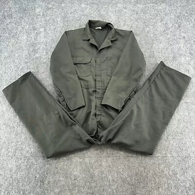 VINTAGE Montgomery Ward Coveralls Mens 40 Short Green Mechanic Workwear 60s • $22.45