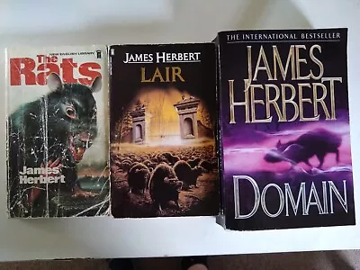 James Herbert The Rats Lair & Domain. Trilogy. Paperback. • £9