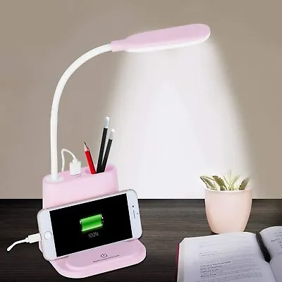 $14.99 • Buy LED Desk Light Rechargeable Bedside Reading Lamp Dimmable Table Touch Control US