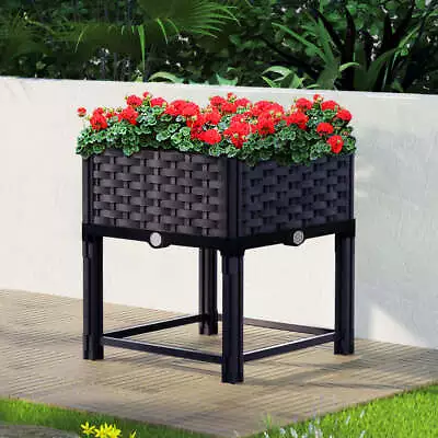 Greenfingers Garden Bed 40x40x23cm PP Planter Box Raised Container Growing Herb • $29.57