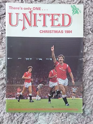 There's Only One United Offical Newsletter Of Man Utd Supporters Club Xmas 1984 • £1.99