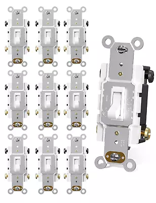 15 Amp Toggle Light Switch 4 Way Grounding Screw Residential Grade Electrical • $39.88