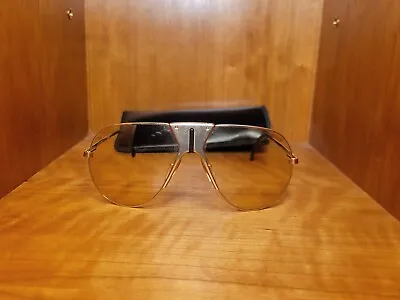 Vintage Boeing Carrera Gold Framed 5701 Shooter Avaitor Sunglasses Large • $594.46