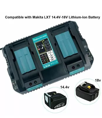 For Makita Genuine DC18RD 14.4v 18v LXT Li-ion Twin Port Battery Charger UK Plug • £20