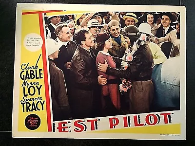 Mgm Test Pilot 1938 Original Lobby Card - Clark Gable Myrna Loy Spencer Tracy • $311.20