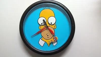 2004 Duff Beer Homer Simpson Wall Clock With Moving Eyes- Good Working Condition • $55