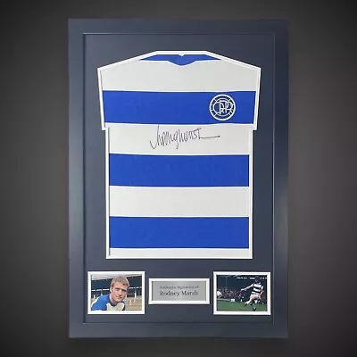 £99 • Buy Rodney Marsh Hand Signed And Framed Queens Park Rangers Shirt With COA £99