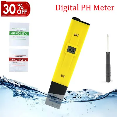 £4.59 • Buy Digital PH Meter LCD Electric Tester Pen Water Hydroponics Test Kit Aquarium