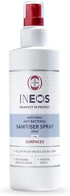 INEOS Sanitiser Spray Hand Hospital Grade Antibacterial Instant Kills Bacteria • £4.47