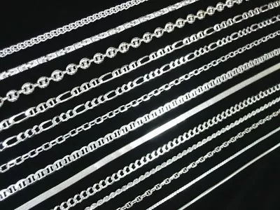 $13.99 • Buy Various Solid Sterling Silver 925 Italian Chain Anklet Bracelet Necklace Styles