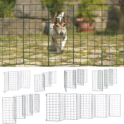 Foldable Pet Dog Barrier 1 Metre High Outdoor Fencing Gate Run Pen Fence Panels • £35.95