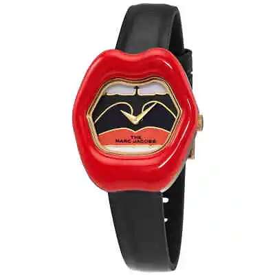 Marc Jacobs The Lip Quartz Black Dial Ladies Watch MJ0120190889 • $197.99