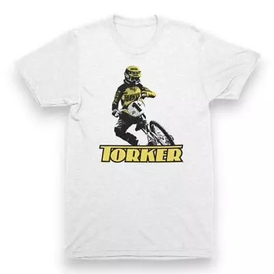 Torker - Racer With Logo On White - Old School Bmx Mens T-Shirt • $33