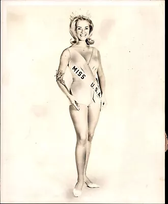 LG986 1966 Original Photo MISS USA 1965 SUE ANN DOWNEY Beauty Pageant Miami • $20