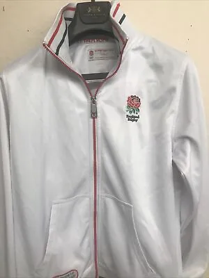 £20 • Buy Official England Rugby White Track Suit Top Jacket Size M Official License Prod
