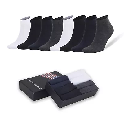 Bamboo Low Cut Ankle Socks For Men Odor Free Breathable 8 Pairs With Gift Box • $18.90