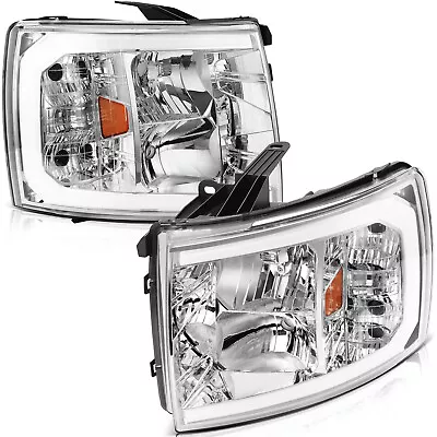 For 2007-2014 Chevy Silverado 1500 2500 Pair Headlights Headlamps Front Corner • $166.99