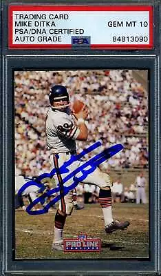 Mike Ditka Gem Mint 10 PSA DNA Signed 1992 Pro Line Autograph • $88