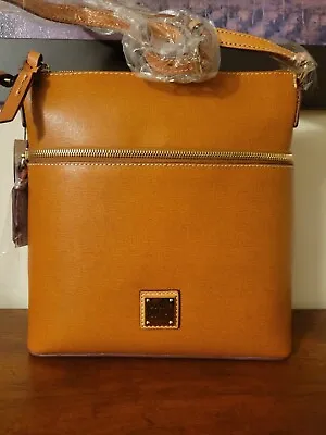 Dooney & Bourke  Natural Tan Saffiano Crossbody Handbag NWT $188 With Dustbag • $115
