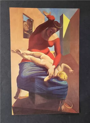 Max Ernst  Chastising The Child Jesus   Mounted Offset Color Lithograph 1977 • $39.99