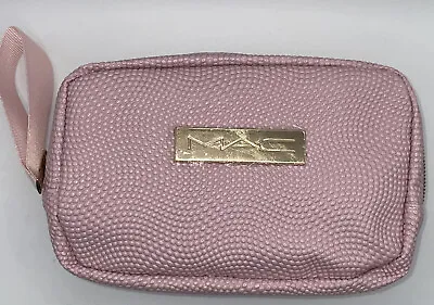 MAC Pink Cosmetic Makeup Bag Wristlet Handle 2023 Holiday • $11.45