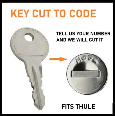 For Thule Or Rhino Roof Rack Key Ski Bike Roof Pod Lock Key To Code Number • $9.32