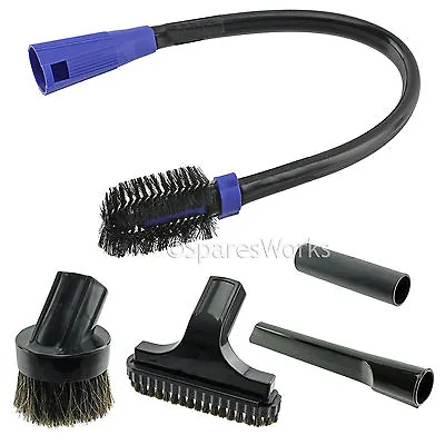 UNIVERSAL 32mm Car Valet Cleaning Flexible Brush Vacuum Cleaner Hoover Kit • £12.19