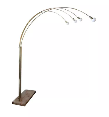 Mid-Century Modern Vintage Multi-Arm Brass Marble Arc Floor Lamp • $1000