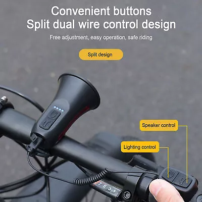 Electric Bike Bell Bicycle Horn Alarm Ring Bicycle Handlebar Bells Rechargeable • $15.92