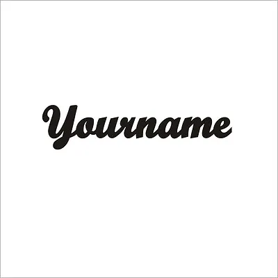 Personalised Small Vinyl Name Stickers In Font As My Word Labels Peel Off  • £2