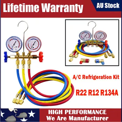 Air Vacuum Pump HVAC A/C Refrigeration AC Manifold Gauge Set R134a R502a 3color • $49.89