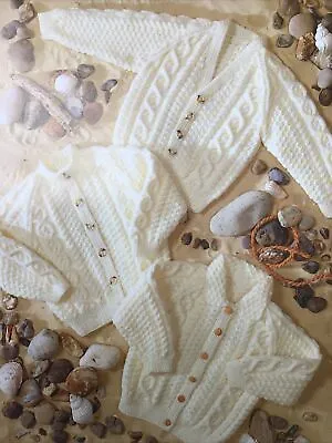 Baby/Toddler Knitting Pattern For Aran Round & V Neck Cardigans 20-30” (159) • £1.99