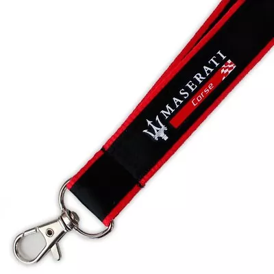 * LANYARD Maserati Racing Team Passholder KeyClip Neck Strap Pass Sportscar NEW • £8.89