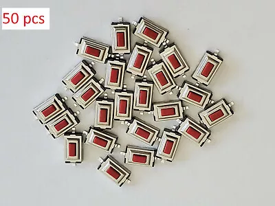 50Pcs Touch Micro Switch 3X6X2.5MM SMD Red Button Head • $2.99