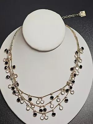 Signed Vtg ANNE KLIEN Swarovski Crystal Rhinestone Multistone Necklace • $69