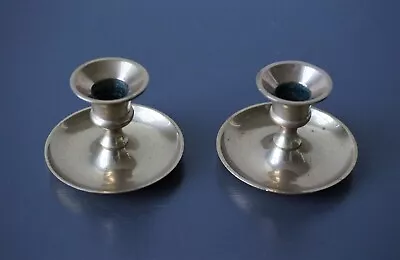 Brass Mini Candle Holders Set Of 2 India 1-1/2  Tall • $15