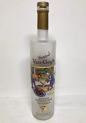 Vtg. VINCENT VAN GOGH  Making Chocolate  Dutch Chocolate Vodka EMPTY BOTTLE 13  • $18