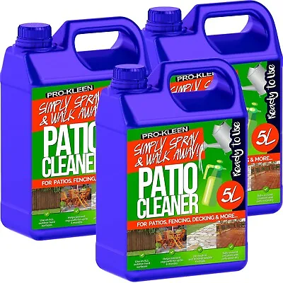 £24.95 • Buy ProKleen Patio Cleaner Mould Algae Killer Stronger Drive Slabs Decking 3 X 5L